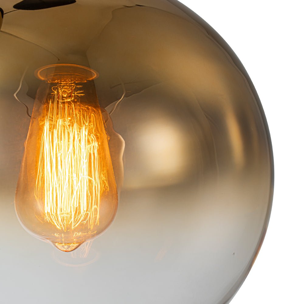 Pendantlightie - Contemporary 3 - Light Sculptural Cluster Spherical Gradient Glass Pendant - Pendants - Gradient Gold - 