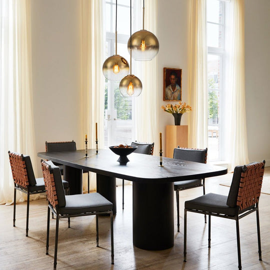 Pendantlightie - Contemporary 3 - Light Sculptural Cluster Spherical Gradient Glass Pendant - Pendants - Gradient Gold - 