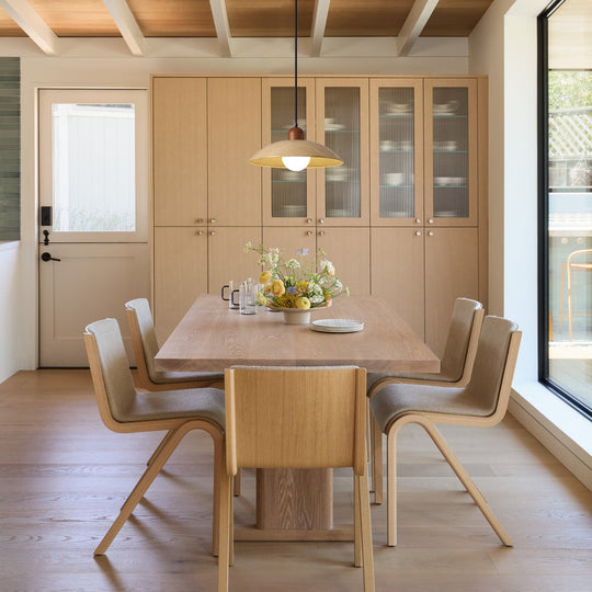 Pendantlightie-Contemporary Natural Dome Kitchen Island Wood Grain Pendant Light-Pendants-Natural-3Lt