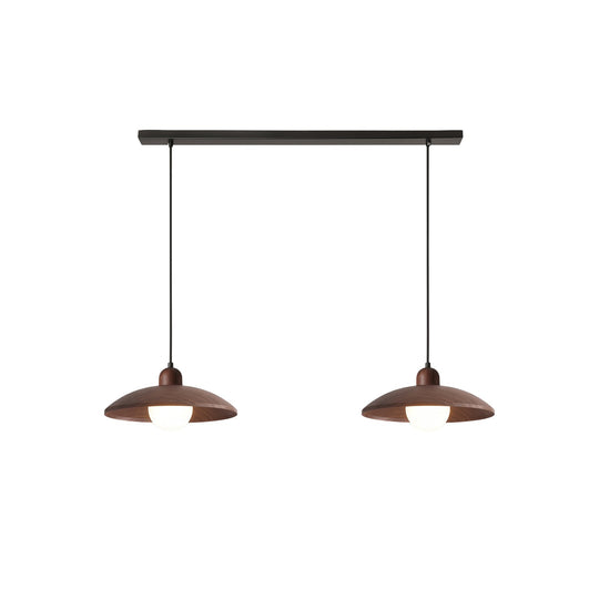 Pendantlightie-Contemporary Natural Dome Kitchen Island Wood Grain Pendant Light-Pendants-Natural-3Lt