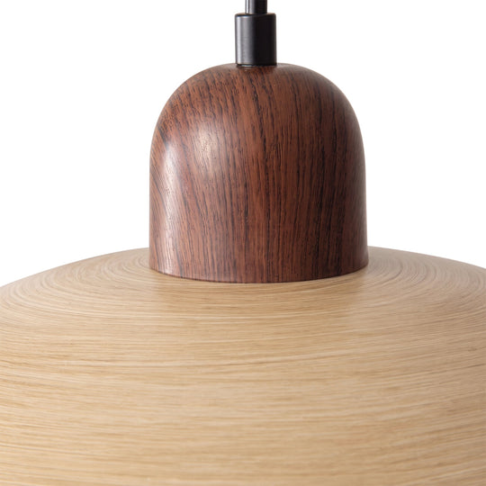 Pendantlightie-Contemporary Natural Dome Kitchen Island Wood Grain Pendant Light-Pendants-Natural-3Lt