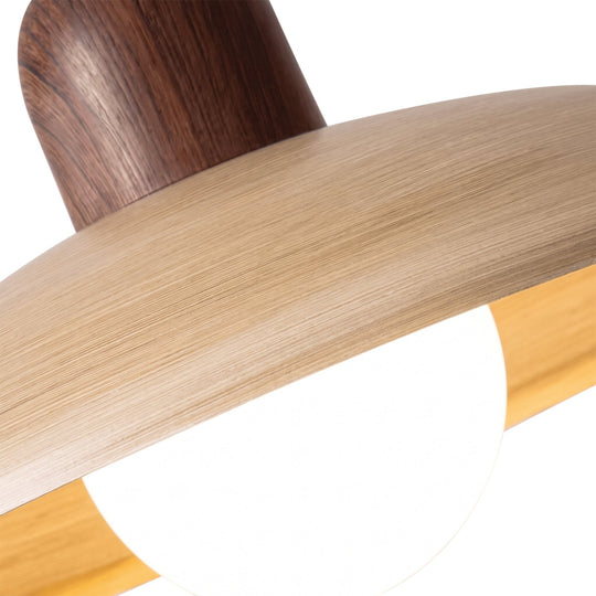 Pendantlightie-Contemporary Natural Dome Kitchen Island Wood Grain Pendant Light-Pendants-Natural-3Lt