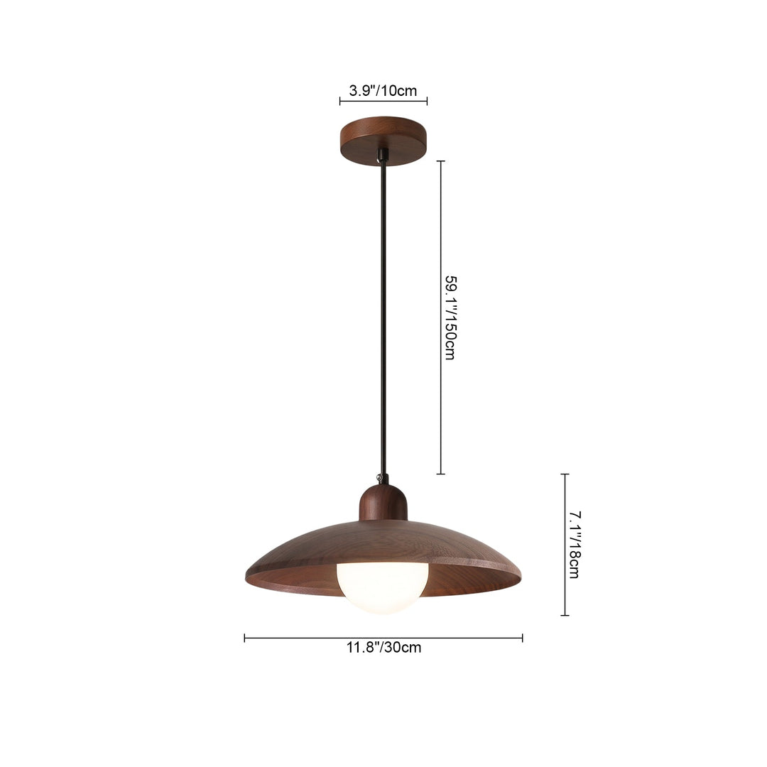Pendantlightie-Contemporary Natural Dome Kitchen Island Wood Grain Pendant Light-Pendants-Natural-3Lt