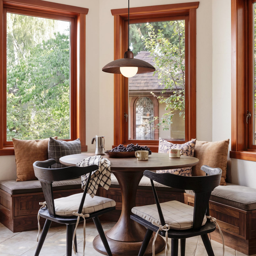 Pendantlightie-Contemporary Natural Dome Kitchen Island Wood Grain Pendant Light-Pendants-Natural-3Lt