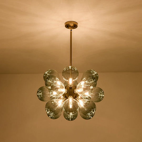 Pendantlightie - Contenporary 18 - Light Sputnik Design Blue Glass Bubble Chandelier - Chandeliers - Gradient Blue - 