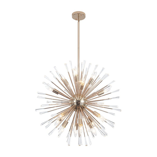 Pendantlightie - Elegant 16 - Light Firework Round Dandelion Crystal Chandelier - Chandeliers - Chrome - 
