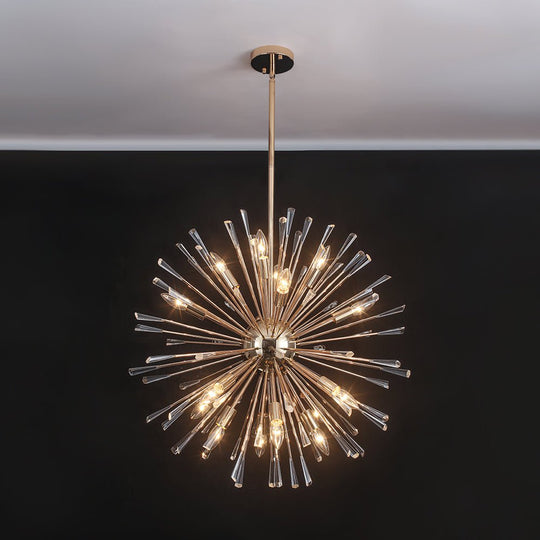 Pendantlightie - Elegant 16 - Light Firework Round Dandelion Crystal Chandelier - Chandeliers - Chrome - 