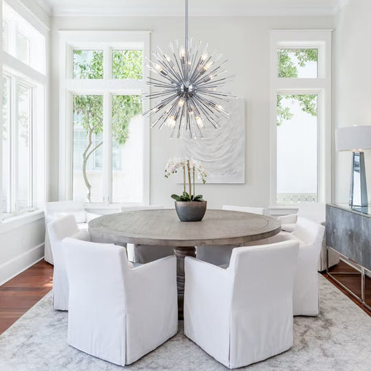 Pendantlightie - Elegant 16 - Light Firework Round Dandelion Crystal Chandelier - Chandeliers - Chrome - 