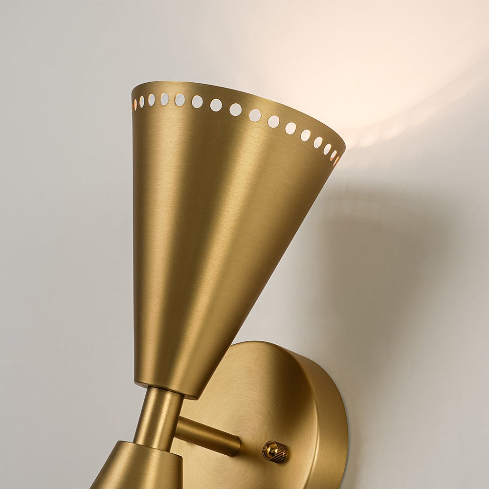 Pendantlightie - Elegant 2 - Light Starry Hourglass Up And Down Cone Wall Light - Wall Light - Nickel - 