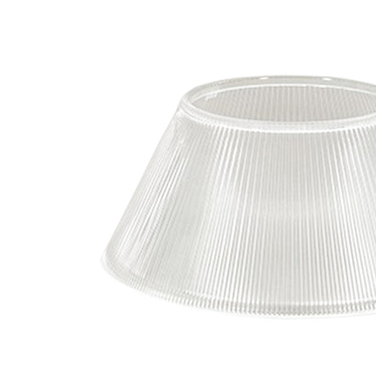 Pendantlightie - Farmhouse Industrial 1 - Light Clear Ribbed Drum Shape Glass Pendant Light - Pendants - Medium - 