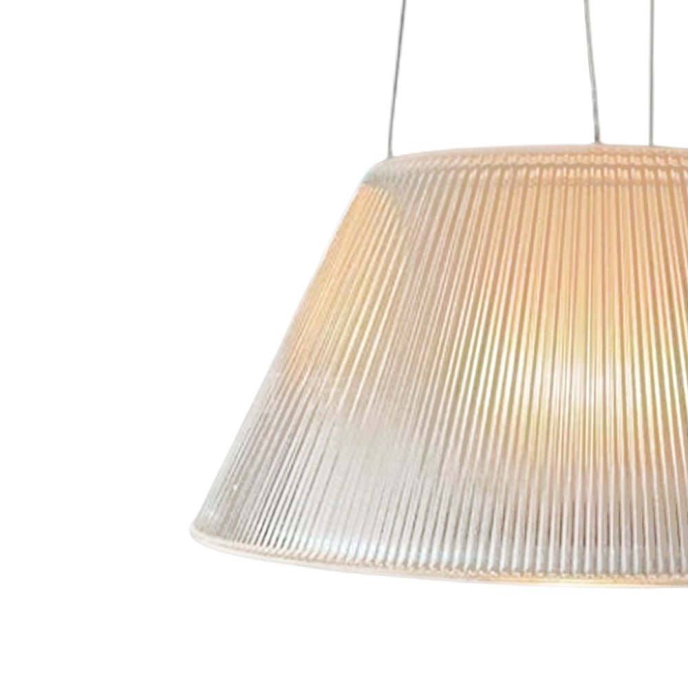 Pendantlightie - Farmhouse Industrial 1 - Light Clear Ribbed Drum Shape Glass Pendant Light - Pendants - Medium - 