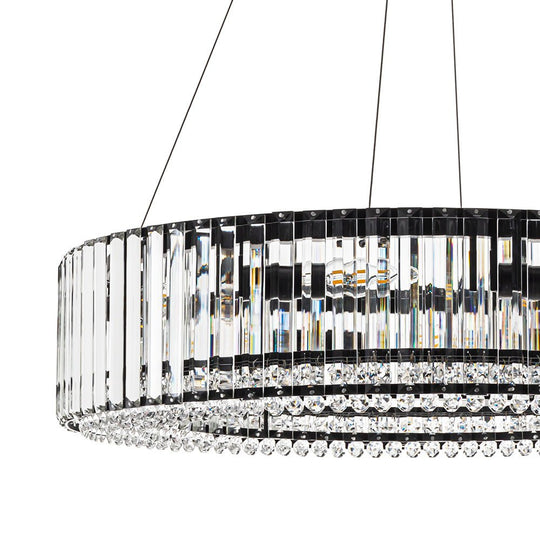 Pendantlightie - Glam Luxury 8 - Light Round Shape Drum Crystal Chandelier - Chandeliers - Chrome - 