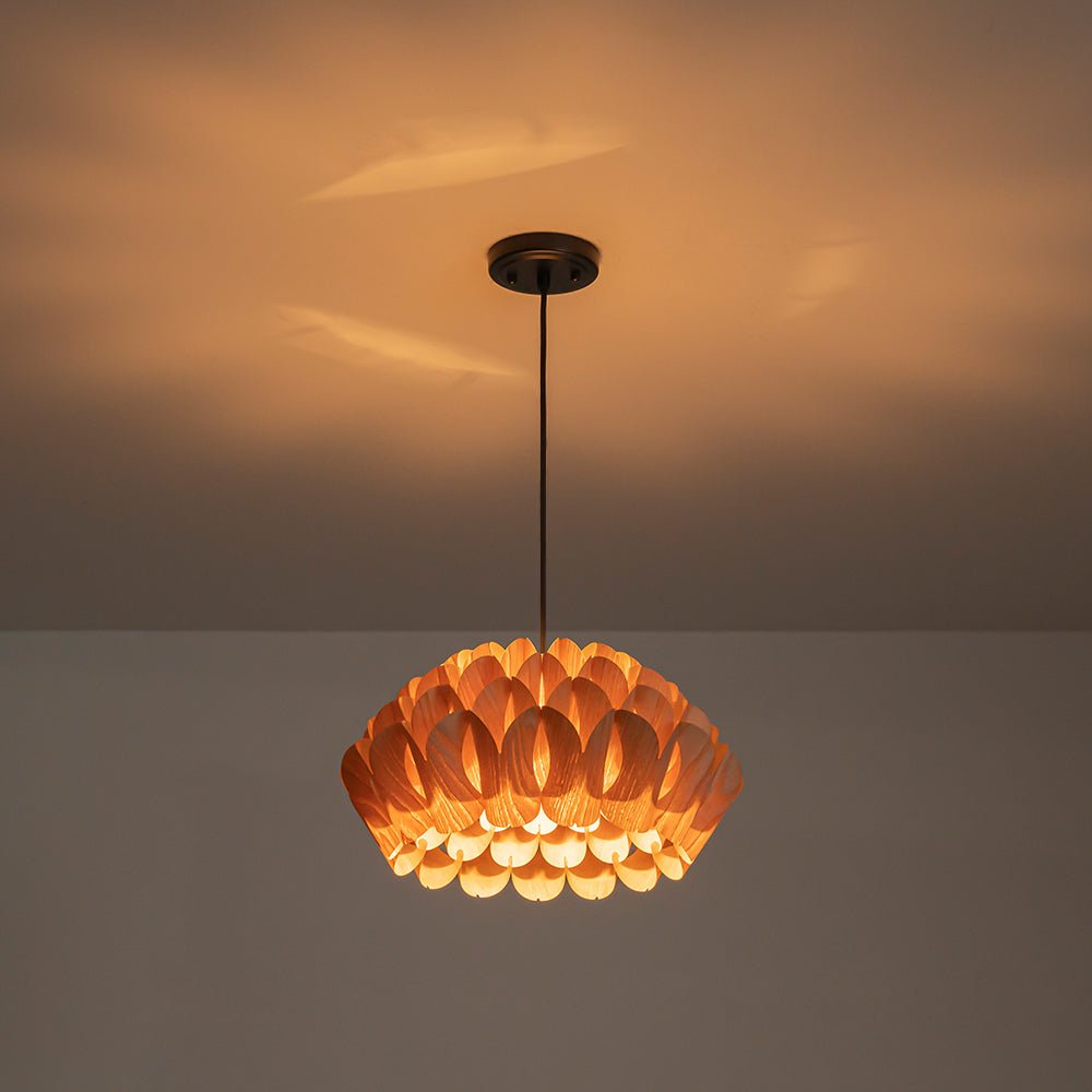 Pendantlightie - Handmade 1 - Light Lotus Wood Grain Pine Cone Pendant - Pendants - Medium - 