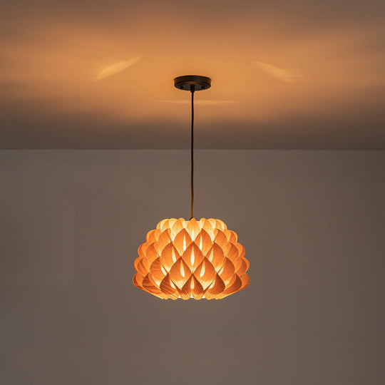 Pendantlightie - Handmade 1 - Light Lotus Wood Grain Pine Cone Pendant - Pendants - Medium - 