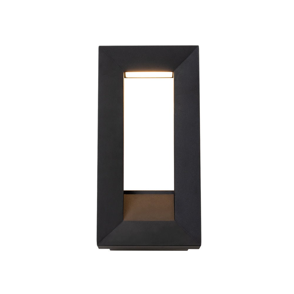 Pendantlightie - Hollow Design Outdoor Geometric Rectangular Led Wall Light - Outdoor Wall Light - Black - 