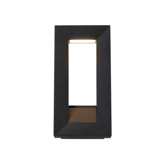 Pendantlightie - Hollow Design Outdoor Geometric Rectangular Led Wall Light - Outdoor Wall Light - Black - 