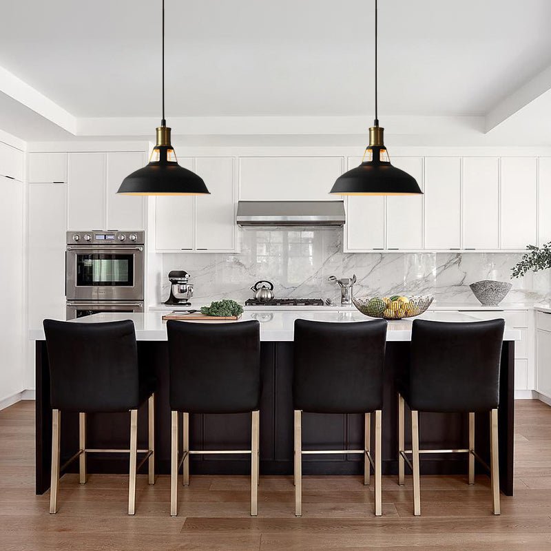 Pendantlightie - Industrial 1 - Light Barn Single Dome Metal Pendant Light - Pendants - White - 