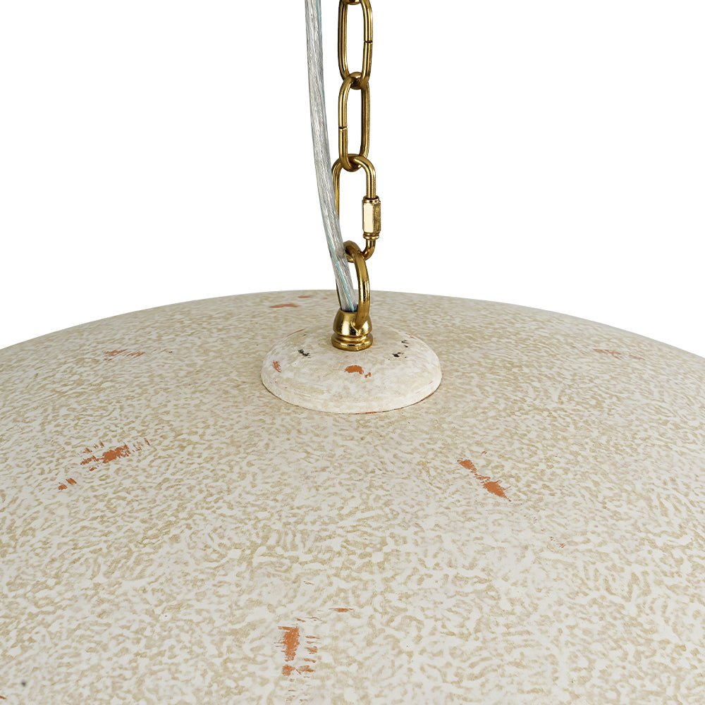 Pendantlightie - Industrial 1 - Light Oversized Flat Metal Dome Pendant Light - Pendants - Distressed White - 