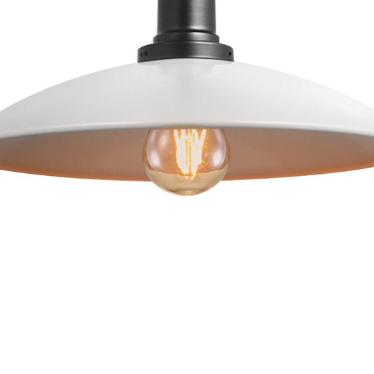 Pendantlightie - Industrial 1 - Light Single Cone Metal Pendant Light - Pendants - White - 