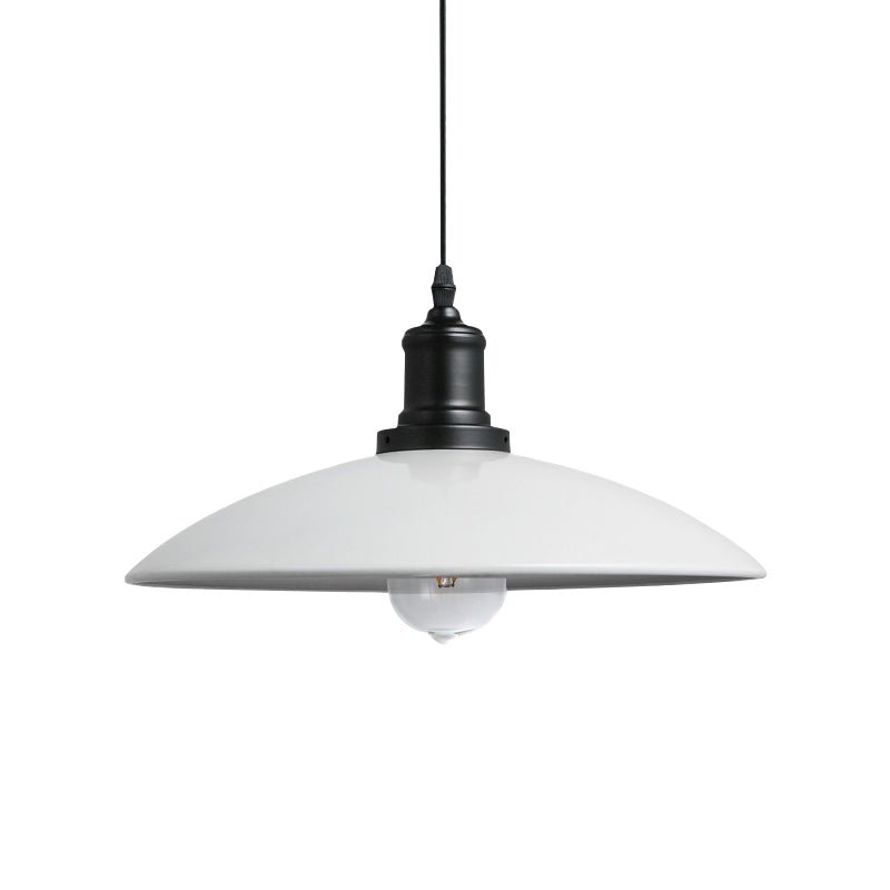 Pendantlightie - Industrial 1 - Light Single Cone Metal Pendant Light - Pendants - White - 