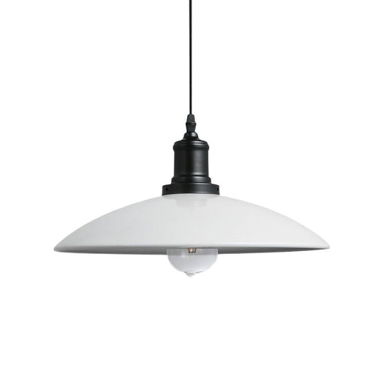 Pendantlightie - Industrial 1 - Light Single Cone Metal Pendant Light - Pendants - White - 