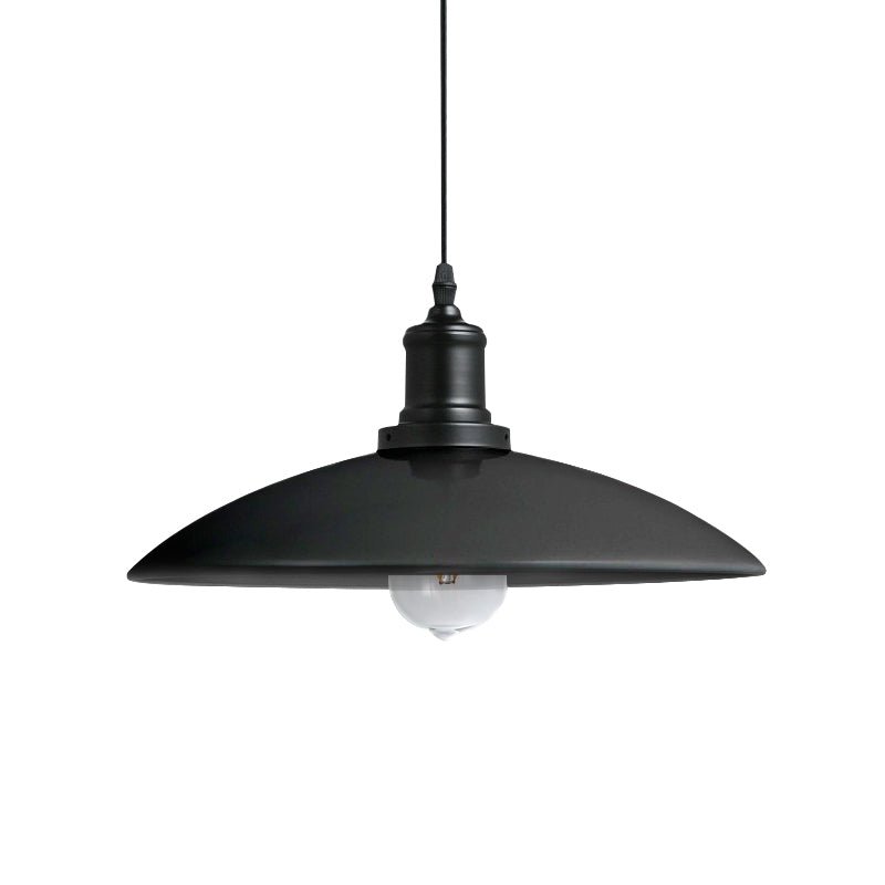 Pendantlightie - Industrial 1 - Light Single Cone Metal Pendant Light - Pendants - White - 