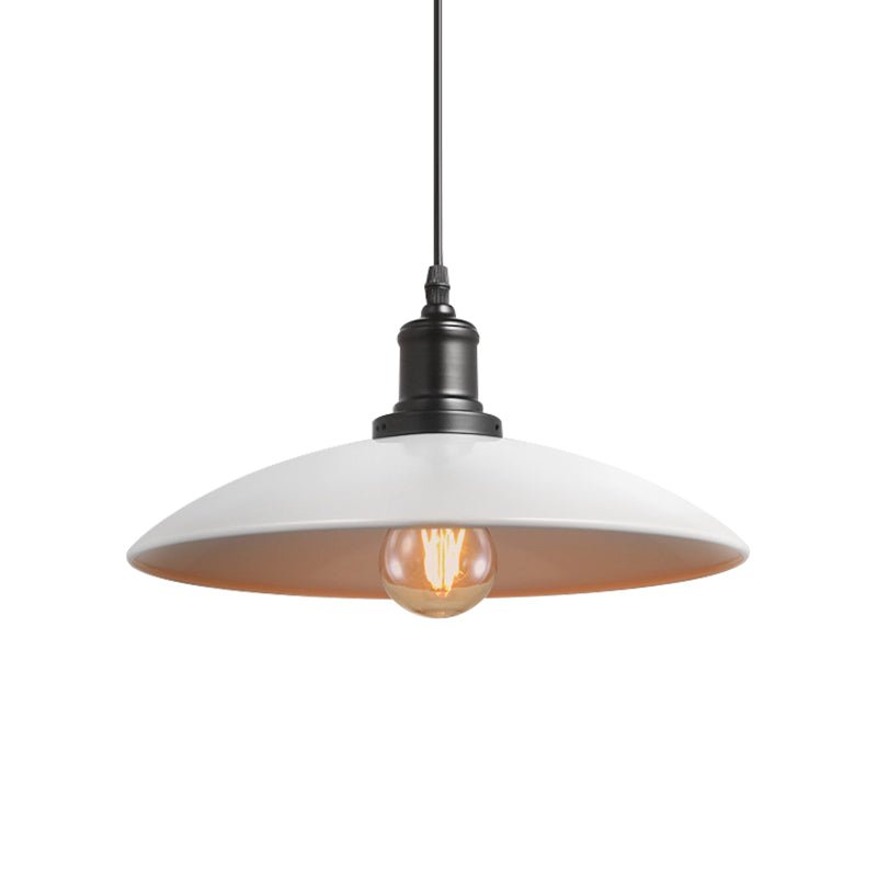Pendantlightie - Industrial 1 - Light Single Cone Metal Pendant Light - Pendants - White - 