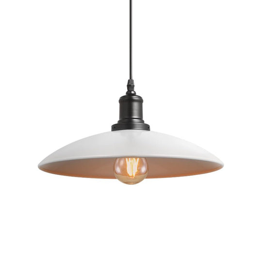 Pendantlightie - Industrial 1 - Light Single Cone Metal Pendant Light - Pendants - White - 