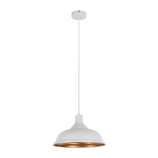 Pendantlightie-Industrial 1-Light Wide Edge Modern Metal Dome Pendant-Pendants-Black-