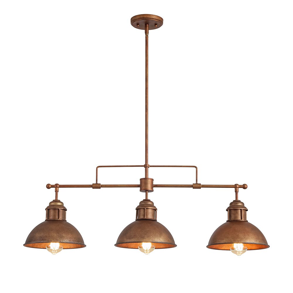 Pendantlightie - Industrial 3 - Light Dome Linear Pot Lid Pendant - Pendants - Antiqued Silver - 