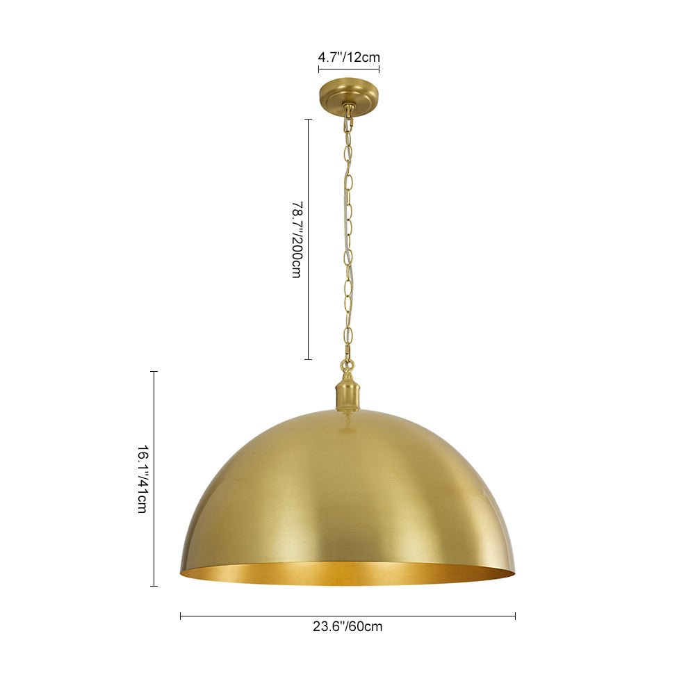 Pendantlightie - Industrial Farmhouse 1 - Light Simple Metal Dome Pendant - Pendants - Large - 
