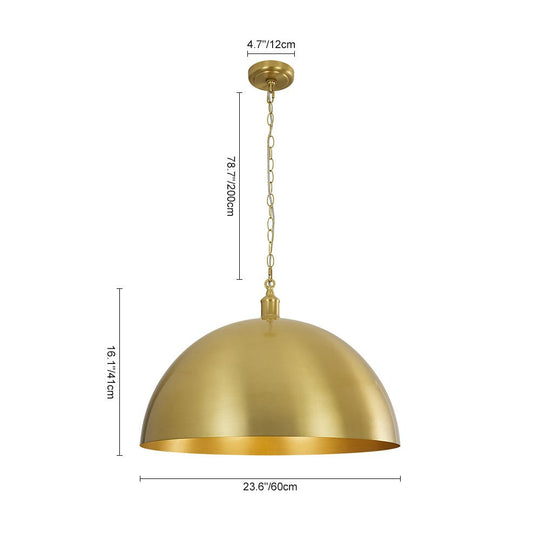 Pendantlightie - Industrial Farmhouse 1 - Light Simple Metal Dome Pendant - Pendants - Large - 
