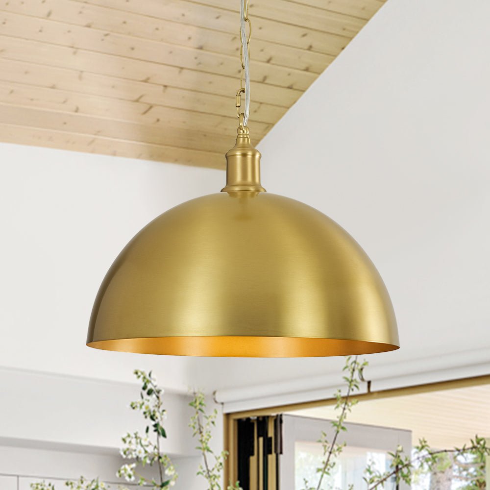 Pendantlightie - Industrial Farmhouse 1 - Light Simple Metal Dome Pendant - Pendants - Small - 