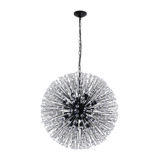 Pendantlightie - Mid - Century 16 - Light Snowflake Sputnik Globe Crystal Firework Chandelier - Chandeliers - Black - 