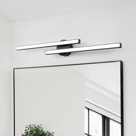 Pendantlightie - Minimalist 2 - Light Vanity Three - Color Dimmable Led Strip Wall Light - Wall Light - Black - 