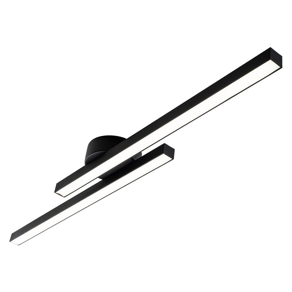 Pendantlightie - Minimalist 2 - Light Vanity Three - Color Dimmable Led Strip Wall Light - Wall Light - Black - 
