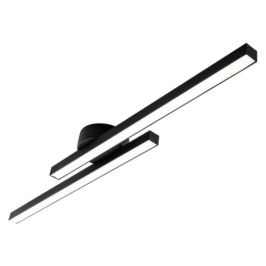 Pendantlightie - Minimalist 2 - Light Vanity Three - Color Dimmable Led Strip Wall Light - Wall Light - Black - 