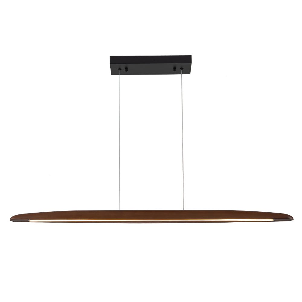 Pendantlightie - Minimalist Farmhouse 1 - Light Wood Linear Led Pendant - Pendants - Black - 
