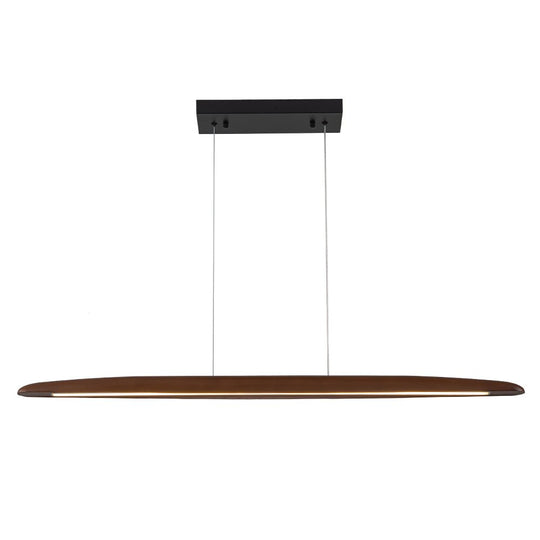 Pendantlightie - Minimalist Farmhouse 1 - Light Wood Linear Led Pendant - Pendants - Black - 
