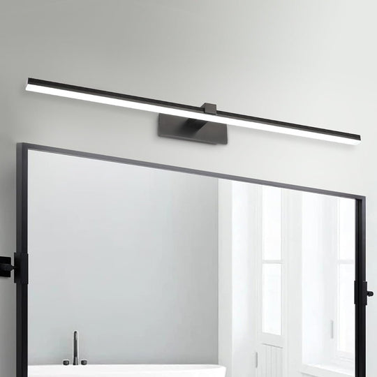 Pendantlightie - Minimalist Ultra Thin Led Bath Bar Bathroom Vanity Light Cool Light - Wall Light - Black - 23.8 in (60.5 cm)