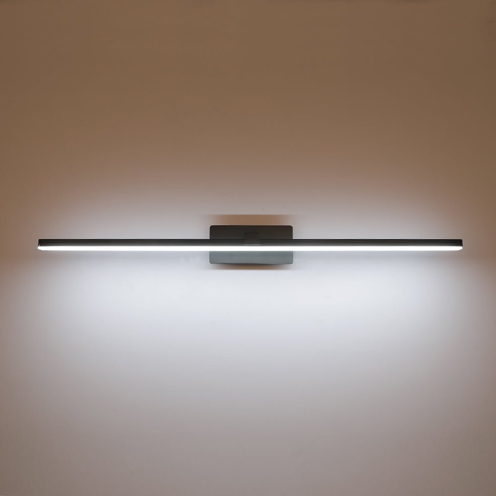 Pendantlightie - Minimalist Ultra Thin Led Bath Bar Bathroom Vanity Light Cool Light - Wall Light - Black - 31.7 in (80.5 cm)