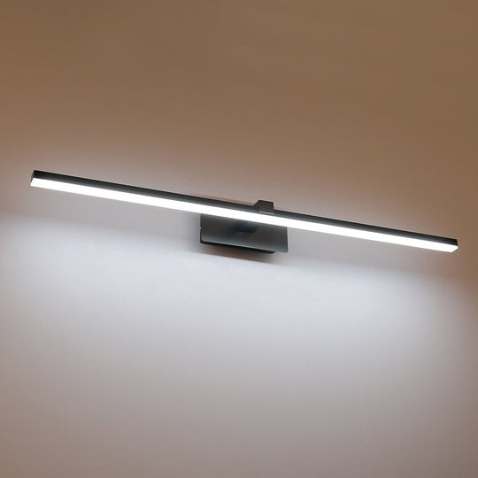 Pendantlightie - Minimalist Ultra Thin Led Bath Bar Bathroom Vanity Light Cool Light - Wall Light - Black - 31.7 in (80.5 cm)