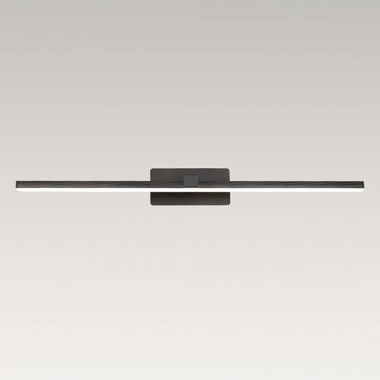 Pendantlightie - Minimalist Ultra Thin Led Bath Bar Bathroom Vanity Light Cool Light - Wall Light - Black - 31.7 in (80.5 cm)