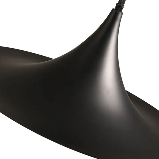 Pendantlightie-Modern 1-Light Trumpet Design Cone Pendant Light-Pendants-Black-