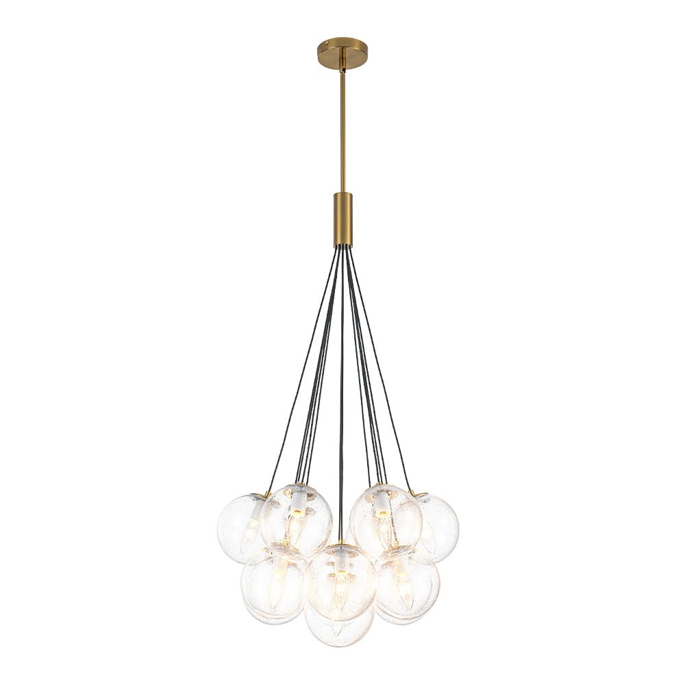 Pendantlightie - Modern 13 - Light Soap Glass Bubble Cluster Chandelier - Chandeliers - Seeded Clear - 