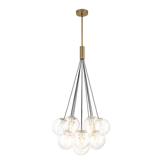 Pendantlightie - Modern 13 - Light Soap Glass Bubble Cluster Chandelier - Chandeliers - Seeded Clear - 
