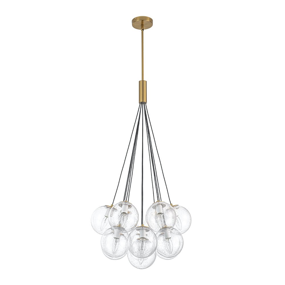 Pendantlightie - Modern 13 - Light Soap Glass Bubble Cluster Chandelier - Chandeliers - Seeded Clear - 