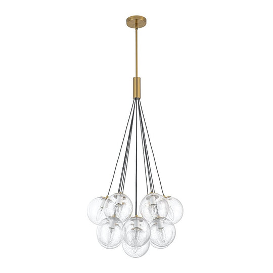 Pendantlightie - Modern 13 - Light Soap Glass Bubble Cluster Chandelier - Chandeliers - Seeded Clear - 