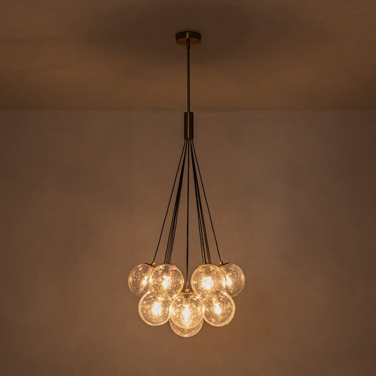Pendantlightie - Modern 13 - Light Soap Glass Bubble Cluster Chandelier - Chandeliers - Seeded Clear - 
