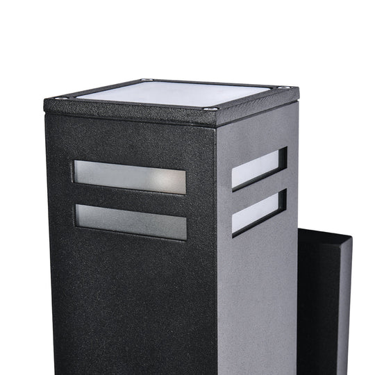 Pendantlightie - Modern 2 - Light Waterproof Rectangular Black Outdoor Wall Light - Outdoor Wall Light - Black - 